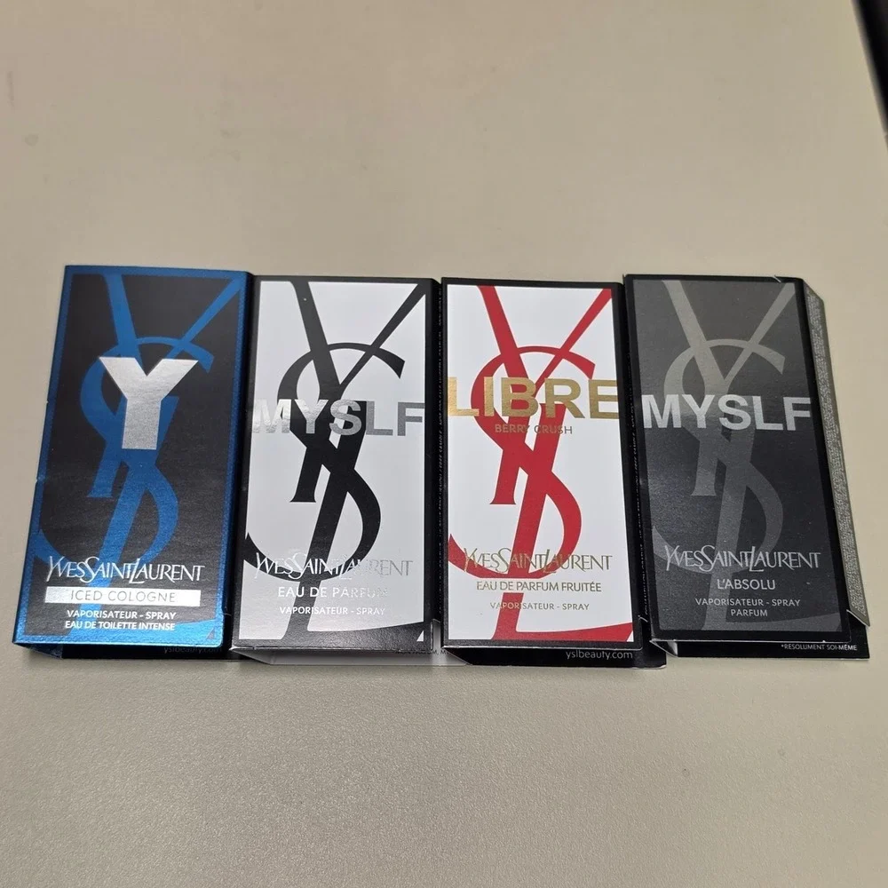 YSL Fragrance Sample Set Y Iced Cologne MYSLF Libre Berry Crush L'Absolu 4pc